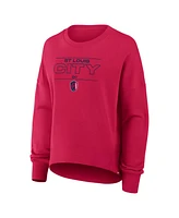 Fanatics Women's Red St. Louis City Sc Oversized Captain Arm Band Pullover Sweatshirt