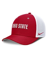 Nike Men's Scarlet Ohio State Buckeyes 2025 Dugout Coaches Rise Performance Trucker Adjustable Hat