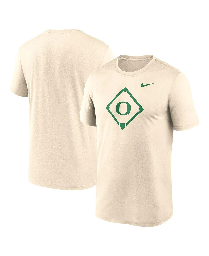 Nike Men's Cream Oregon Ducks Legend Baseball Icon Performance T-Shirt