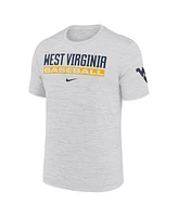 Nike Men's Ash West Virginia Mountaineers Velocity Baseball Wordmark Stack Performance T-Shirt
