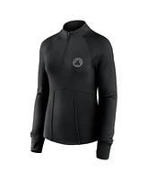 Fanatics Women's Black Boston Celtics Elements Match Raglan Quarter-Zip Top