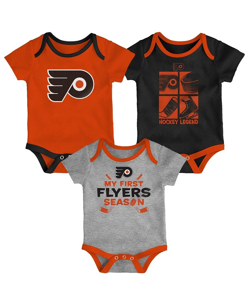 Outerstuff Baby Boys and Girls 3-Piece Philadelphia Flyers Legend Bodysuit Set