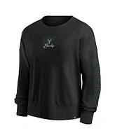Fanatics Black Milwaukee Bucks Oversized Game Day Pullover Sweatshirt