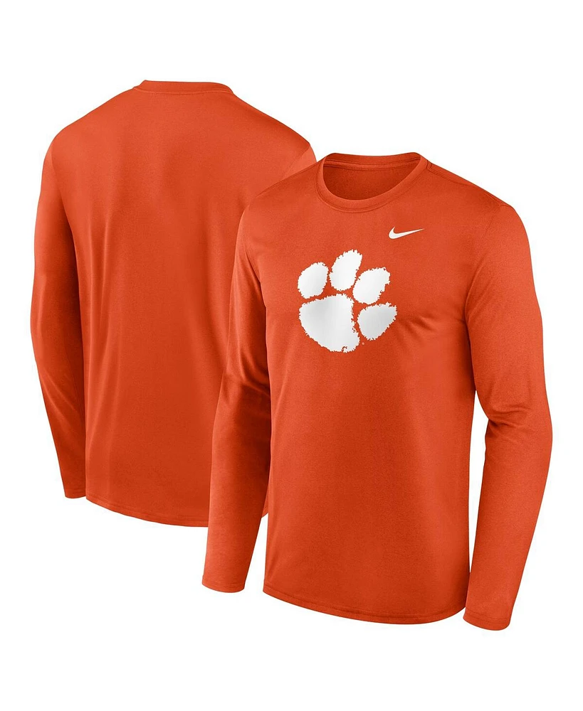 Nike Men's Orange Clemson Tigers Primetime Primary Legend Long Sleeve T-Shirt