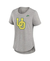 Nike Women's Heather Gray Oregon Ducks Legacy Tri-Blend T-Shirt