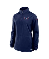 Fanatics Women's Navy Washington Capitals Authentic Pro Rink Lightweight Quarter-Zip Pullover Top