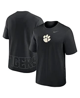 Nike Men's Black Clemson Tigers Primary Statement Two-Hit Performance T-Shirt