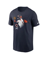 Nike Men's Justin Fields Navy Chicago Bears Player Graphic T-Shirt