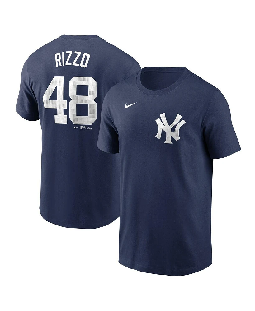 Nike Men's Anthony Rizzo Navy New York Yankees Fuse Name Number T-Shirt