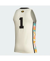 Men's adidas #1 Khaki Grambling Tigers Honoring Black Excellence Basketball Jersey