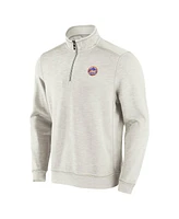 Tommy Bahama Men's Cream New York Mets Sport Tobago Bay Tri-Blend Half-Zip Sweatshirt