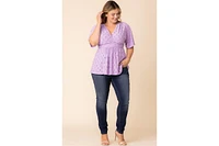 Kiyonna Plus Sunny Day Eyelet Top