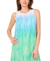 Vince Camuto Women's Printed Crewneck Sleeveless Maxi Dress