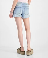 Celebrity Pink Juniors' Mid-Rise Fringe-Cuff Shorts