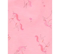 Carter's Toddler Girls Loose-Fit Unicorn Pajamas, 3 Piece Set
