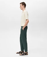 Mango Men's Slim-Fit Linen-Blend Drawstring Pants