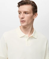 Mango Men's Message Cotton Polo Shirt