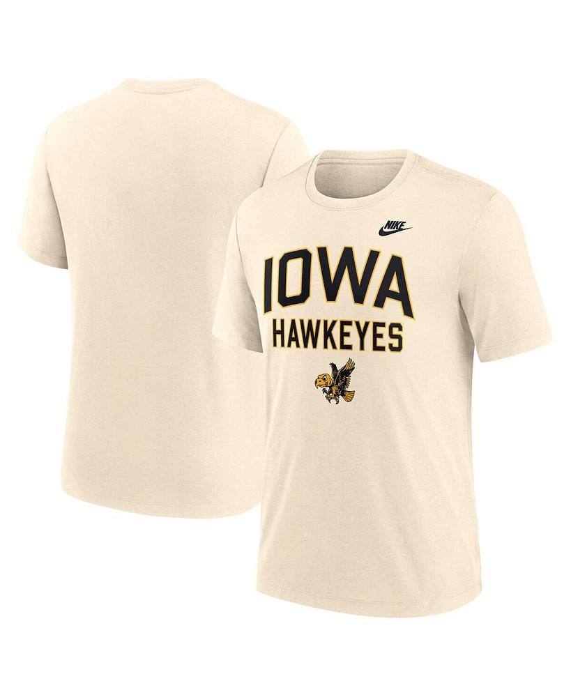 Nike Men's Natural Iowa Hawkeyes Legacy Campus Bold Tri-Blend T-Shirt
