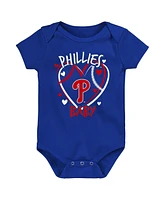 Outerstuff Baby Boys and Girls Philadelphia Phillies Slide Home 3-Pack Bodysuit Set