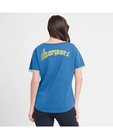 Fanatics Women's Royal Seattle Mariners Binge Worthy Stadium Slub V-Neck T-Shirt