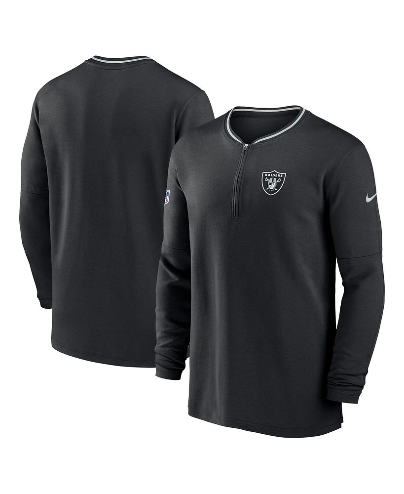 Nike Men's Black Las Vegas Raiders Coach Half-Zip Sweatshirt