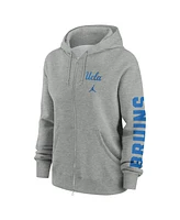 Nike Women's Heather Gray Ucla Bruins Phoenix Full-Zip Hoodie