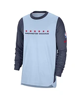 Nike Men's Light Blue Washington Wizards 2024/25 City Edition Authentic Pregame Performance Long Sleeve Shooting T-Shirt