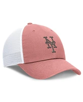 Nike Men's Pink/White New York Mets Club Power Mesh Trucker Adjustable Hat