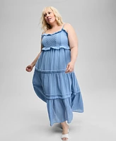 And Now This Trendy Plus Ruffle-Trim Maxi Dress, Exclusively at Macy's