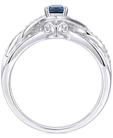 Emerald (3/8 ct. t.w.) & Diamond (1/4 ct. t.w.) Multirow Swirl Ring in 14k Gold (Also in Ruby & Sapphire)