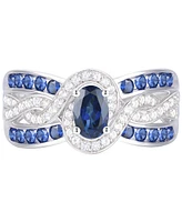 Emerald (3/8 ct. t.w.) & Diamond (1/4 ct. t.w.) Multirow Swirl Ring in 14k Gold (Also in Ruby & Sapphire)