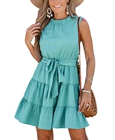 Cupshe Women's Fern Bloom Green Mini Beach Dress