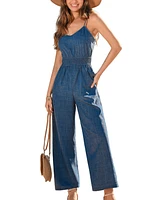 Cupshe Women's Polished Fit Blue Jumpsuit