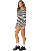 Edikted Women's Hali Striped Knit Top