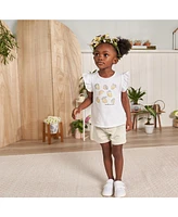 Gerber Toddler Girls Coordinating Shirts and Short Set
