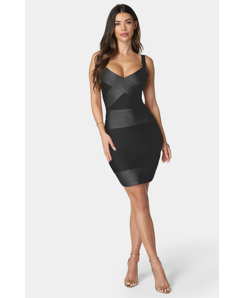 Bebe Women's Color Block Bandage Dress