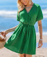 Cupshe Women's Peaceful Retreat Green Mini Beach Dress