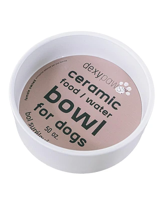50oz Dog Bowl: White
