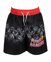 Power Rangers Little Boys Rash Guard and Swim Trunks Outfit Set