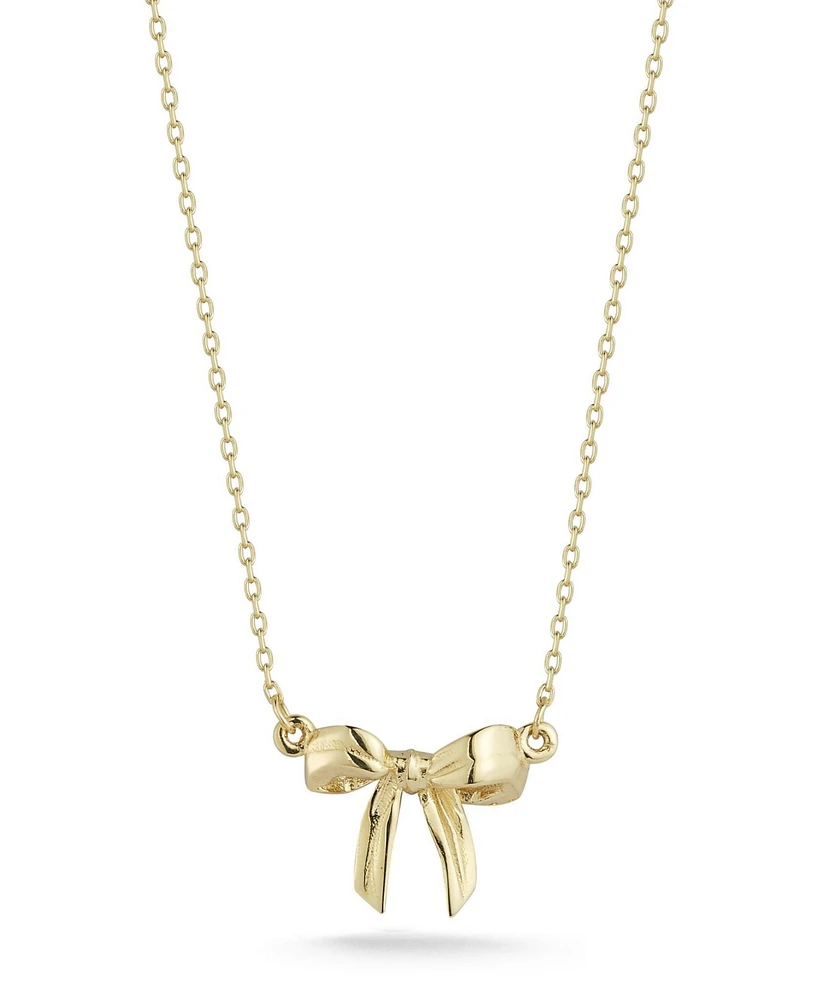 Rachel Zoe Fine Jewelry 14K Gold Bow Necklace