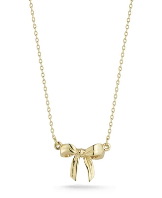 Rachel Zoe Fine Jewelry 14K Gold Bow Necklace