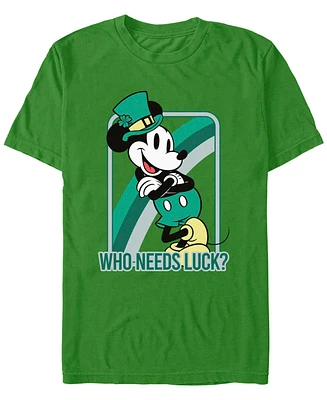 Mickey Classic Men's Dis Need Luck Short Sleeve T-Shirt