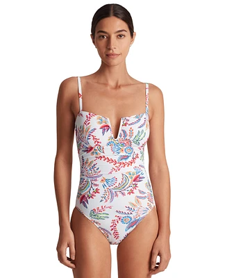 Lauren Ralph Women's Printed One-Piece Swimsuit