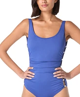 Carmen Marc Valvo Scoop Neck One Piece
