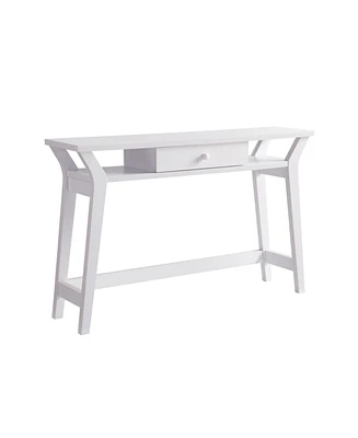 Sleek Modern Console Table with Drawer & Mini Shelves for Entryway or Living Room
