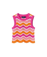 Andy & Evan Toddler Girls Toddler/Child Crochet Scallop Top Shorts Set