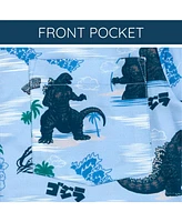 Godzilla Toddler Boys Matching Family Hawaiian Button Down Dress Shirt