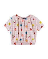 Andy & Evan Toddler Girls Toddler/Child Pink Gingham Jersey Top Shorts Set