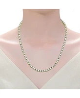 White Gold Plated And 14k Gold Plated Cubic Zirconia 3MM Tennis Necklace