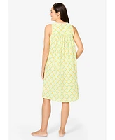 Only Necessities Plus Sleeveless Button Front Night Gown